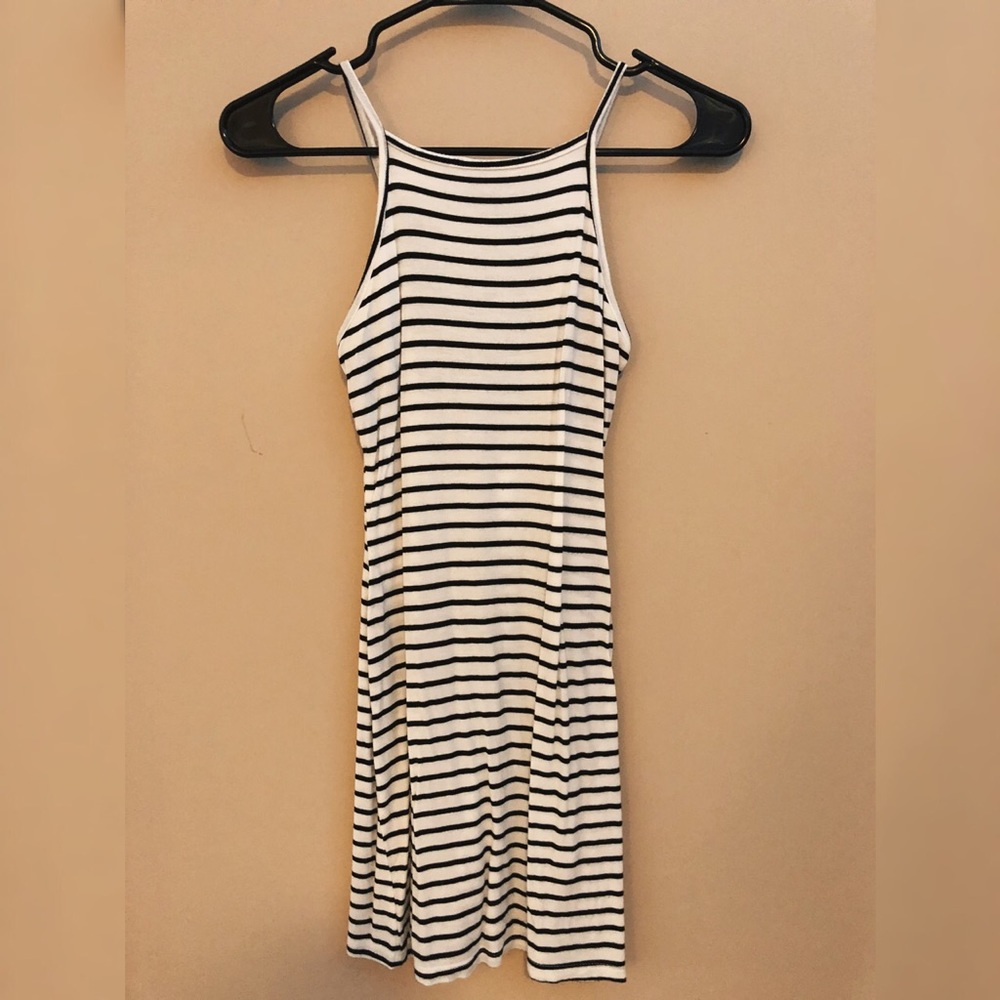 Black and White striped summer dress